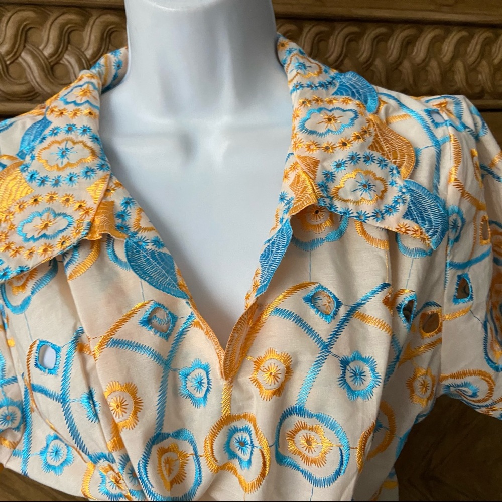 Bundle Vintage handmade floral print tunic  tops - Picture 11 of 14